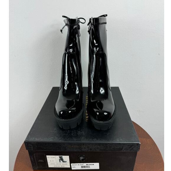 AZALEA WANG Rainy Platform Bootie in Black Size 8.5 - Picture 2 of 8